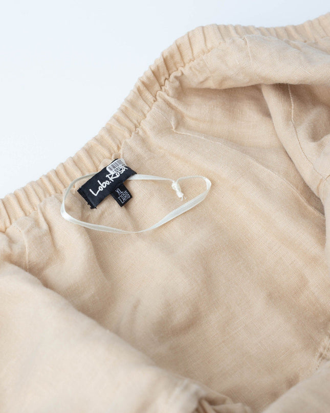 LoboRosa Mimi Long Dress Off the shoulder with wide short sleeve(100% Linen) Pre - owned - Wind & Song