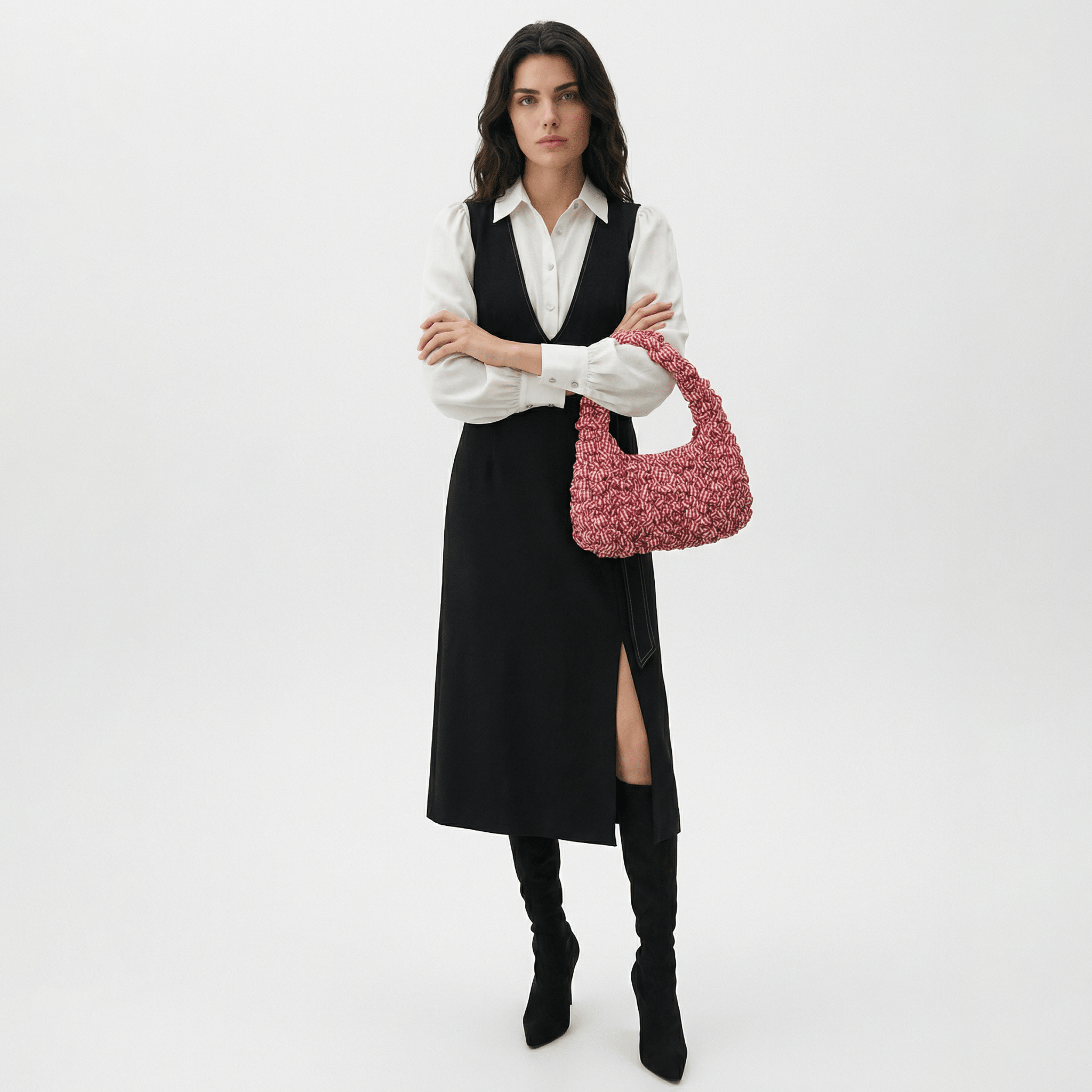 Loeffler Randall Smocked Mini Hobo Bag in Red - Pre - owned - Wind & Song