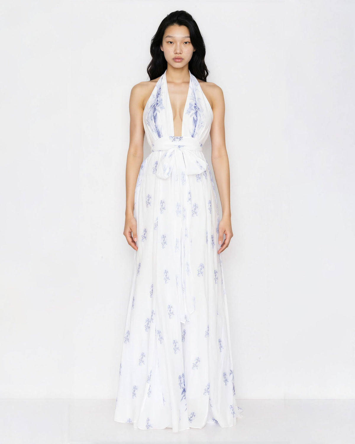 LoveShackFancy Lilah Victorian Blue Floral Maxi Dress – US 2 - Wind & Song