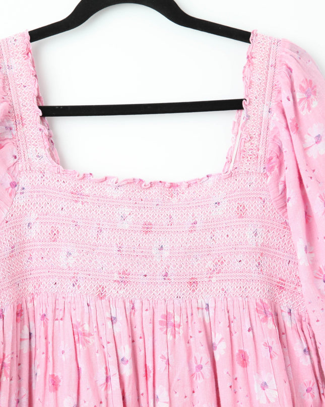 LoveShackFancy Miri Pink Cotton Dress - Wind & Song