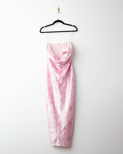 LoveShackFancy Pink Floral Stasia Sequin Midi Dress - Wind & Song