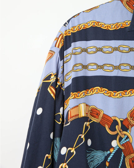 Maje Cechaine Printed Shirt – Long Sleeve Viscose Button - Down Top - Wind & Song