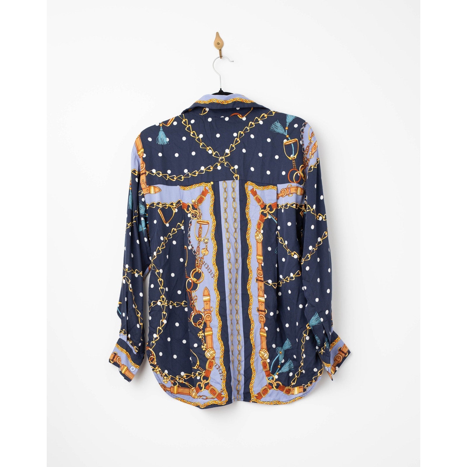 Maje Cechaine Printed Shirt – Long Sleeve Viscose Button - Down Top - Wind & Song