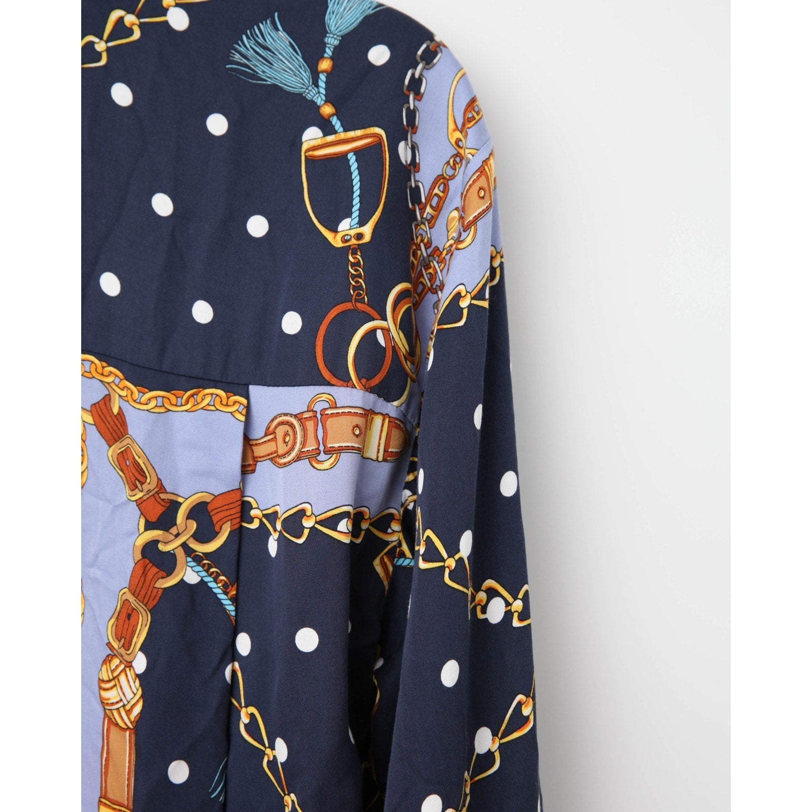 Maje Cechaine Printed Shirt – Long Sleeve Viscose Button - Down Top - Wind & Song