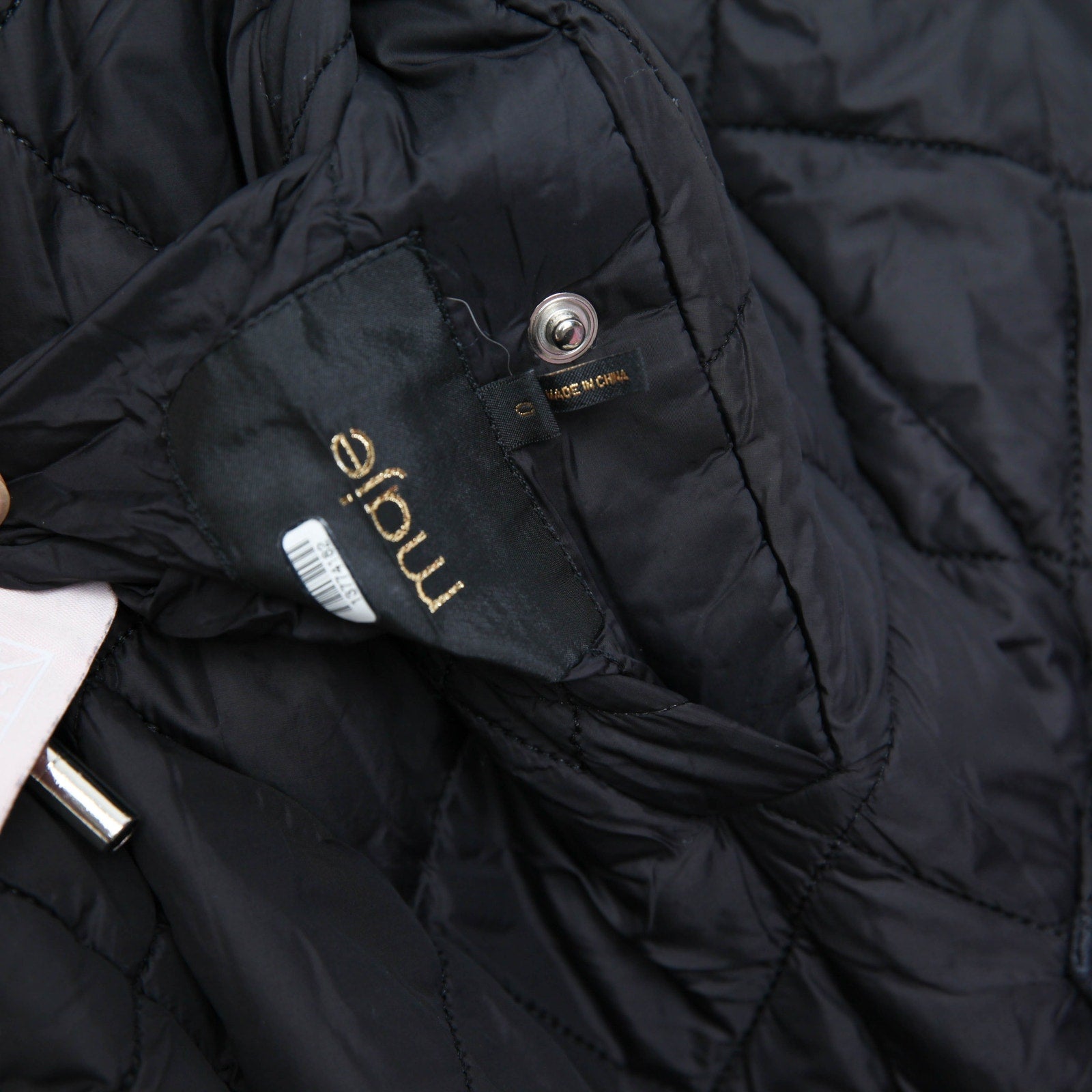 Maje Reversible Quilted Jacket in Olive Green/Black - Wind & Song