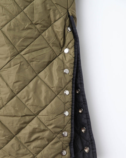 Maje Reversible Quilted Jacket in Olive Green/Black - Wind & Song