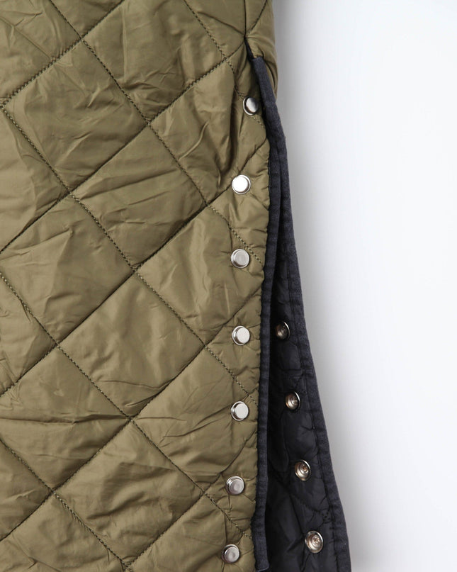 Maje Reversible Quilted Jacket in Olive Green/Black - Wind & Song