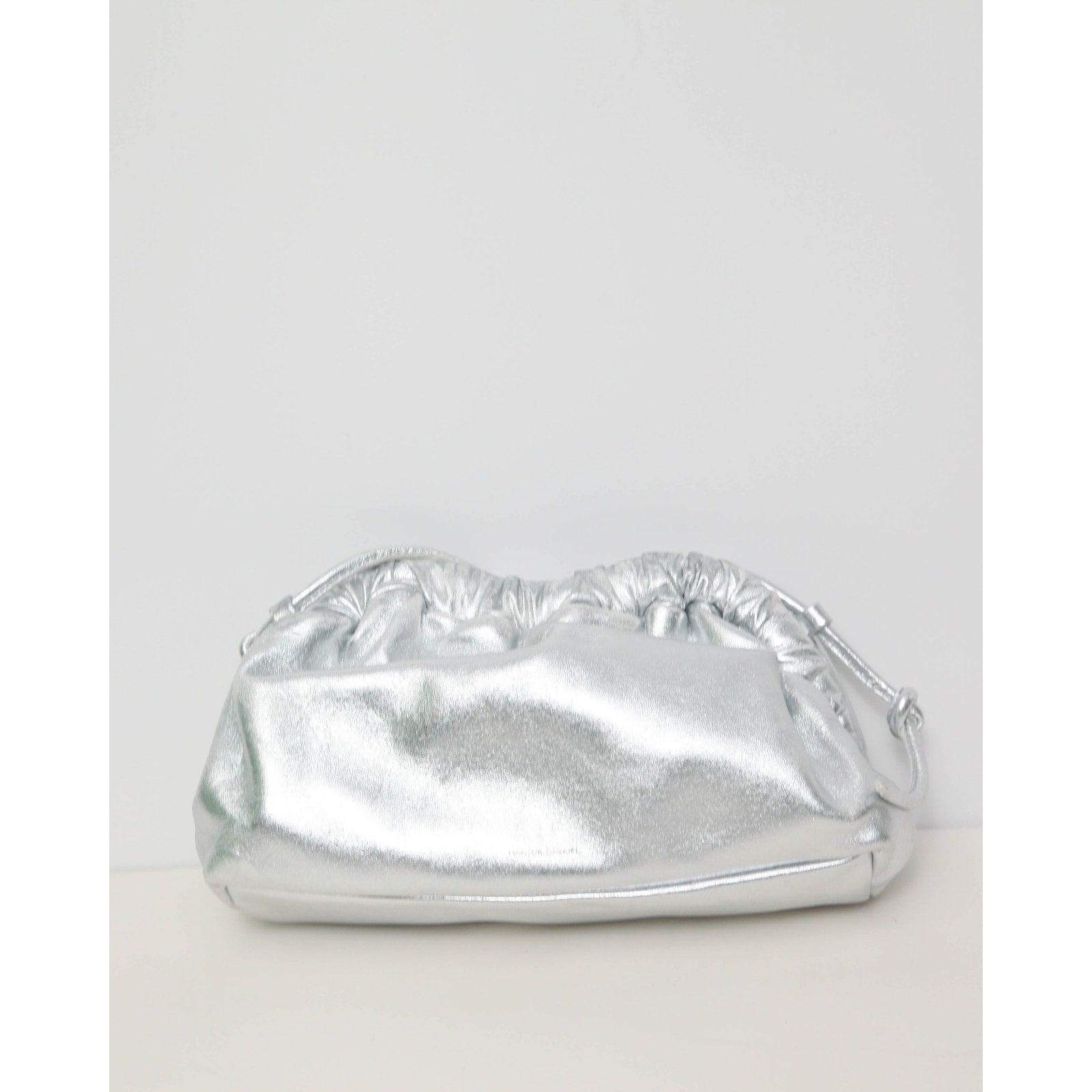 Mansur Gavriel Mini Cloud Silver Metallic Leather Crossbody - Wind & Song