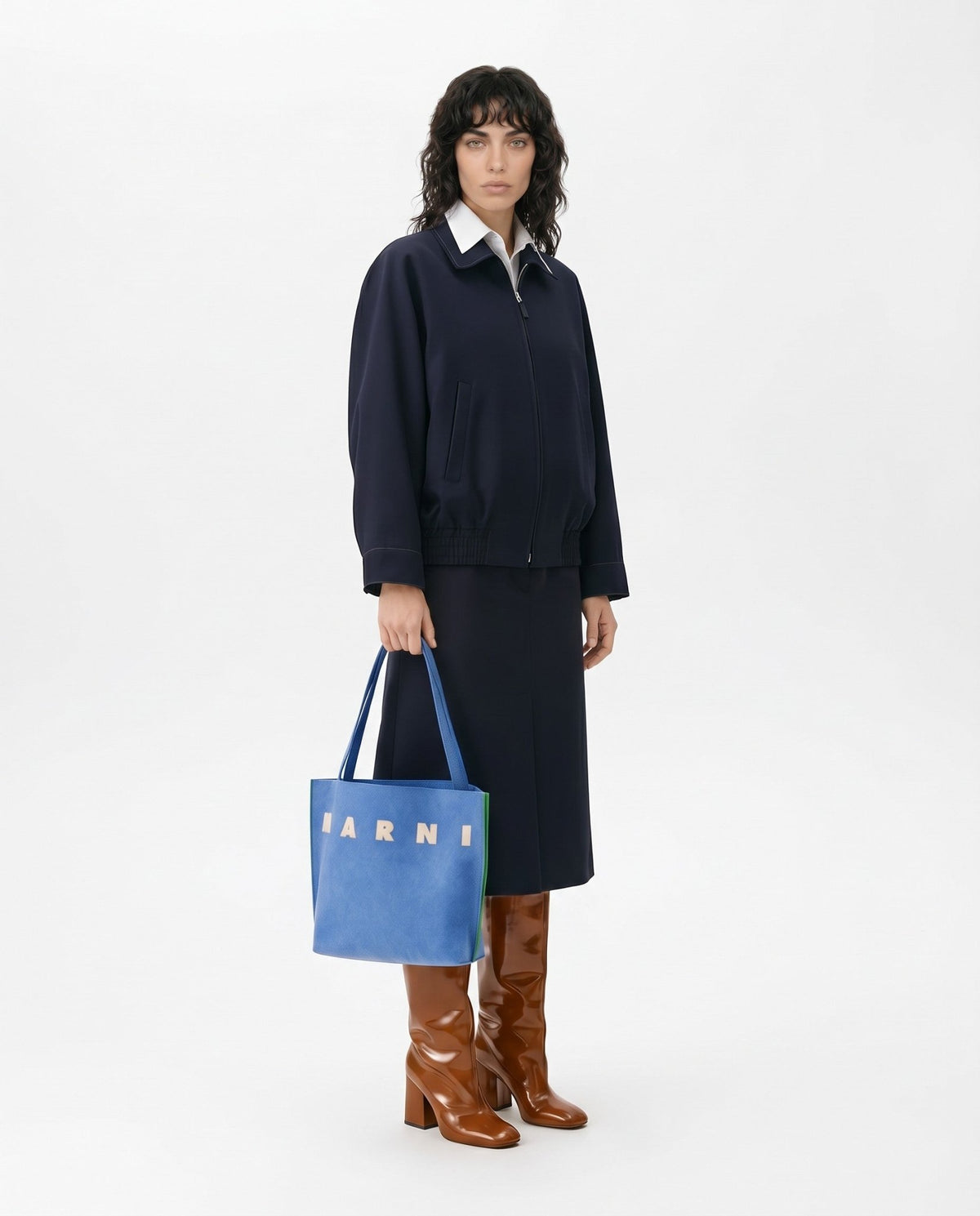 Marni Museo Logo-Patch Denim Tote Bag – Blue - Wind & Song