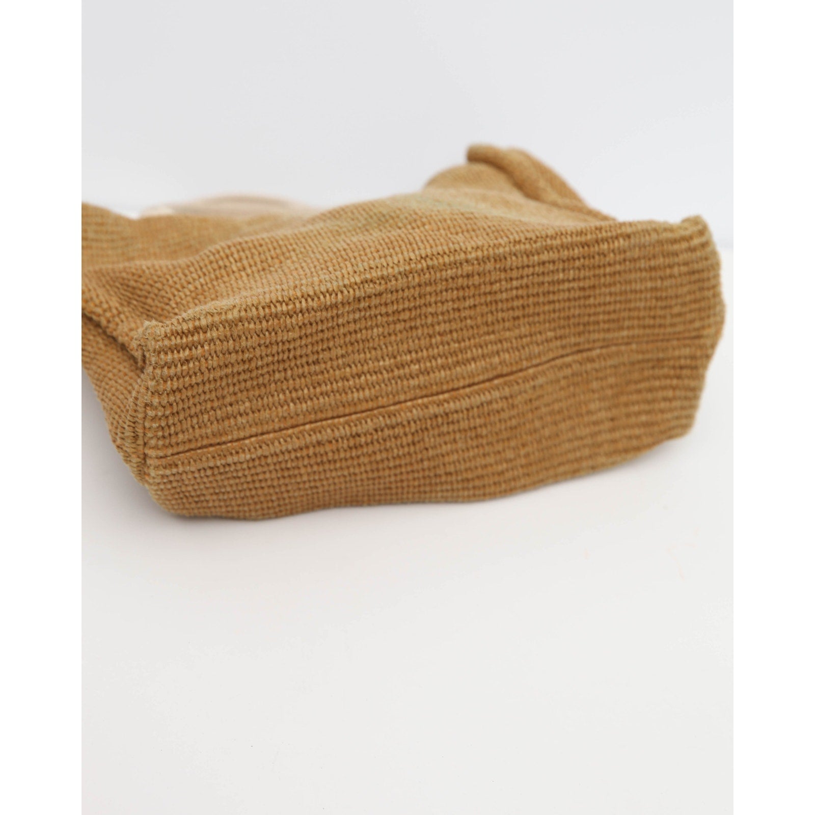 Marni Small Basket Faux Raffia Tote Bag Raw Sienna Natural Canvas Trim - Pre - owned - Wind & Song