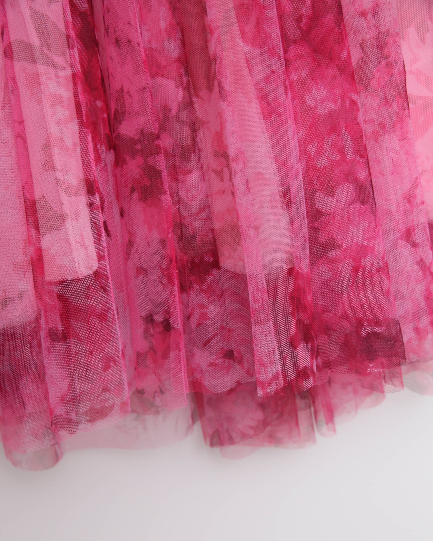 ML Monique Lhuillier Pink floral Tulle Midi Dress - Wind & Song