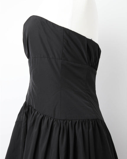 ML Monique Lhuillier Strapless Taffeta Gown – Black - Wind & Song