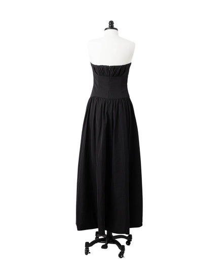 ML Monique Lhuillier Strapless Taffeta Gown – Black - Wind & Song