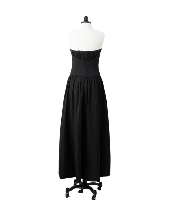 ML Monique Lhuillier Strapless Taffeta Gown – Black - Wind & Song