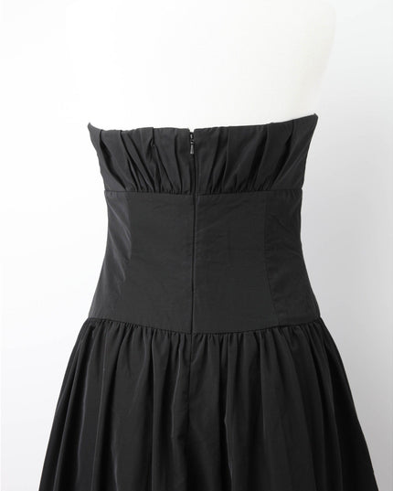 ML Monique Lhuillier Strapless Taffeta Gown – Black - Wind & Song