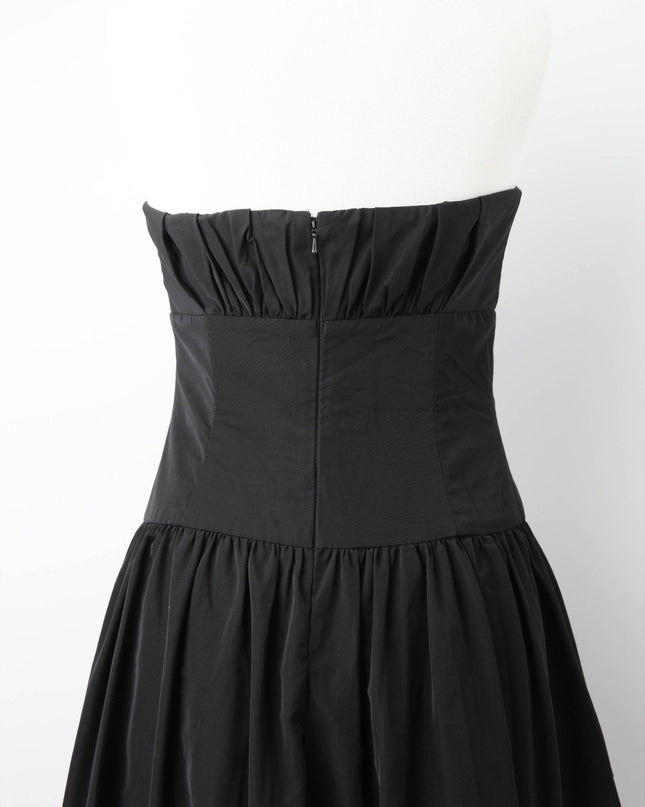 ML Monique Lhuillier Strapless Taffeta Gown – Black - Wind & Song