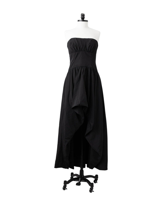 ML Monique Lhuillier Strapless Taffeta Gown – Black - Wind & Song