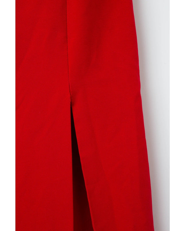 ML Monique Lhuillier Viviana Off the Shoulder Crepe Gown in Red - Wind & Song