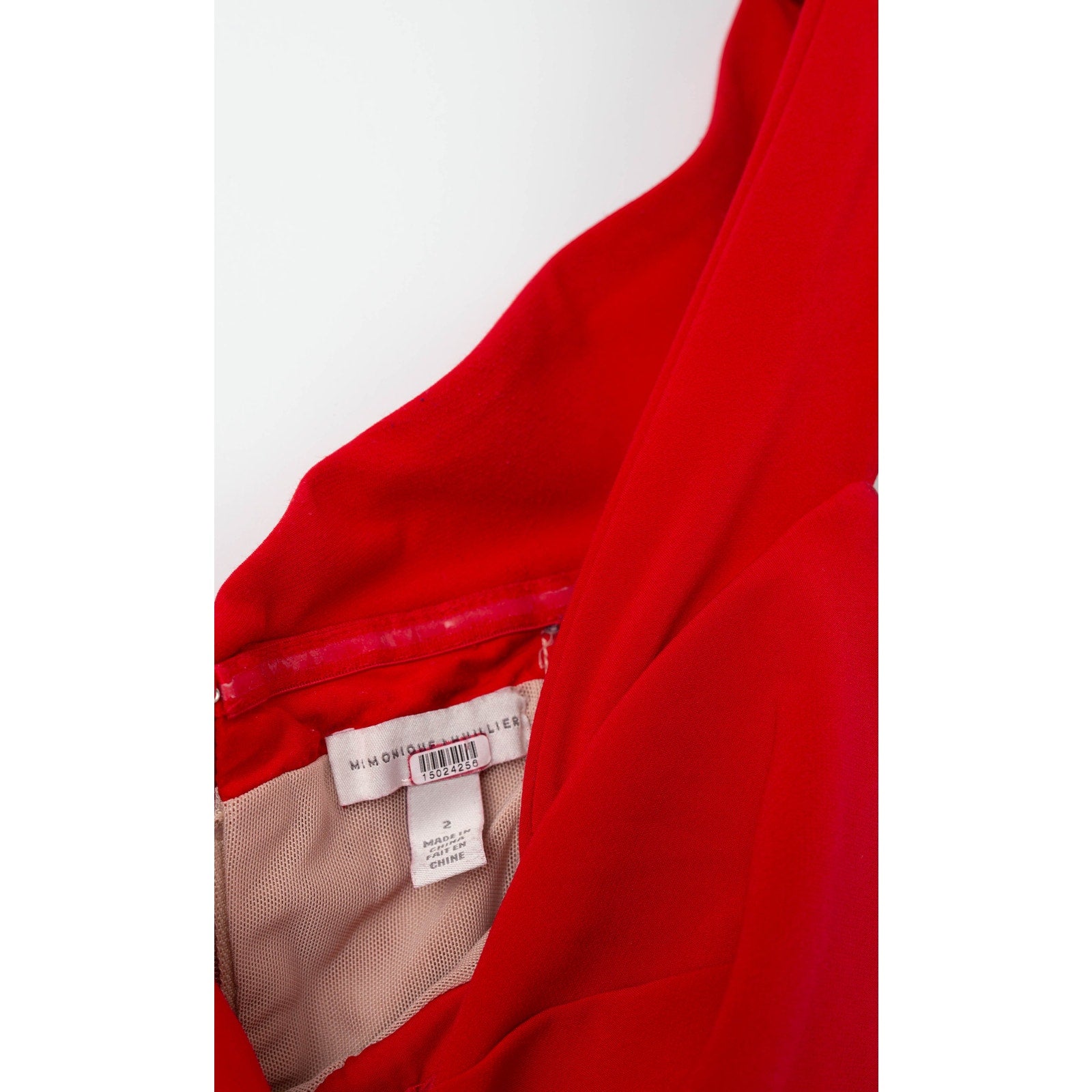 ML Monique Lhuillier Viviana Off the Shoulder Crepe Gown in Red - Wind & Song