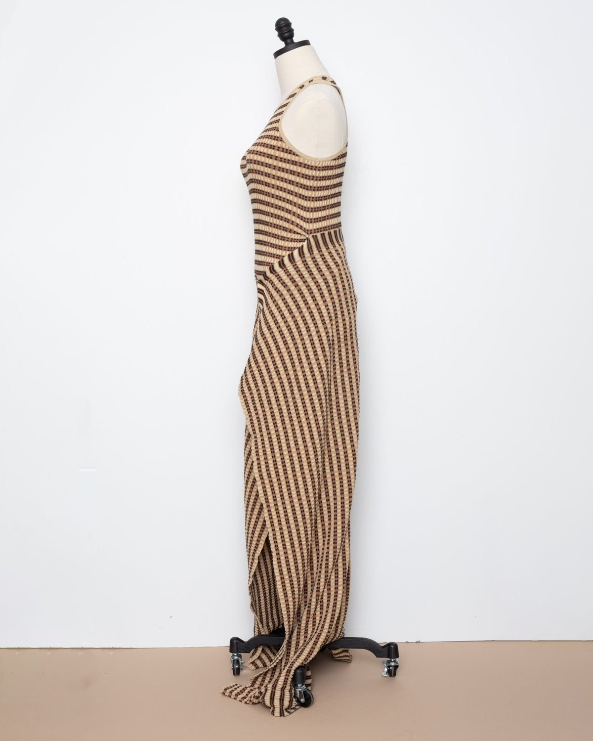 Nanushka Brown Striped Ribbed-Knit Maxi Dress – US S - Wind & Song