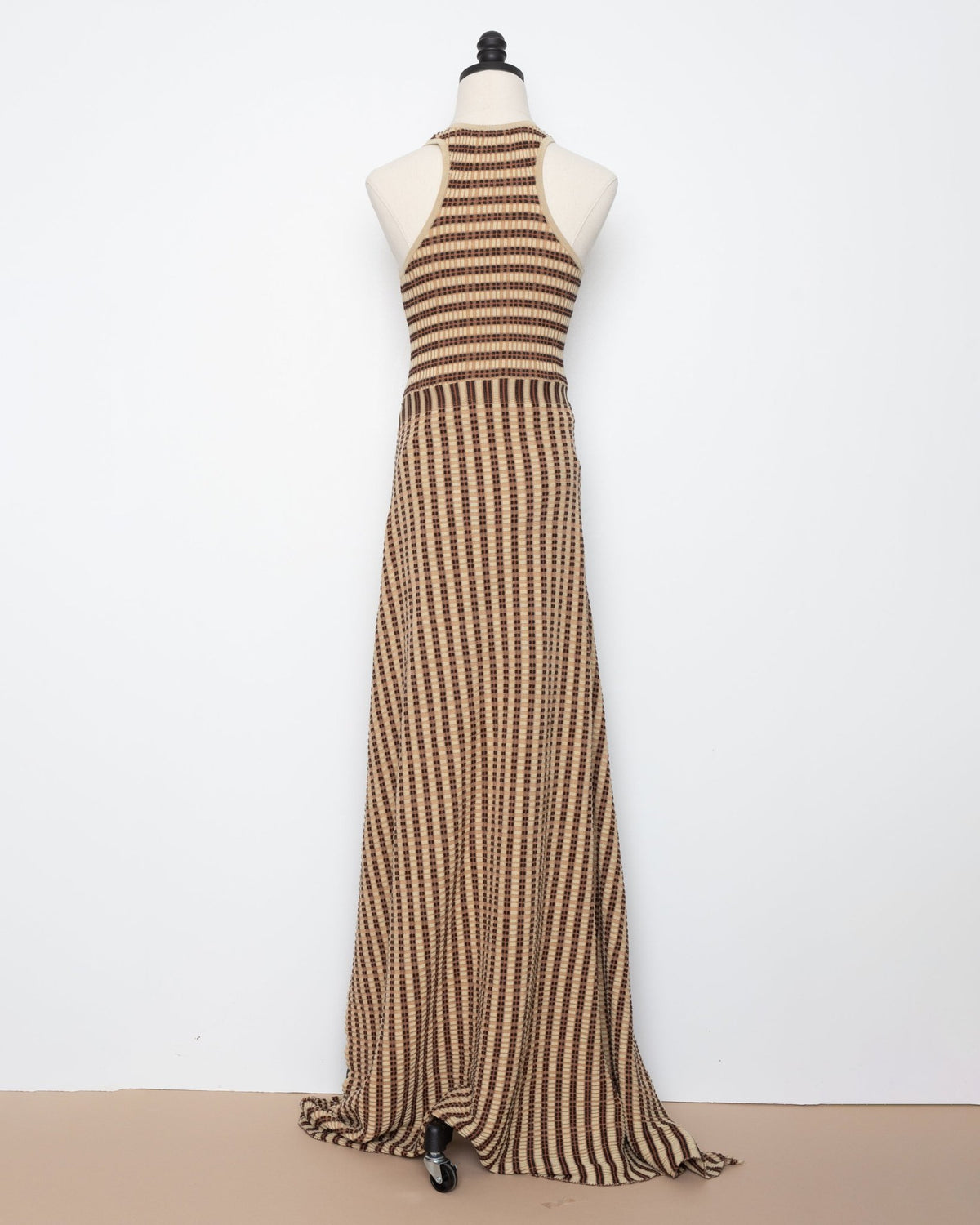 Nanushka Brown Striped Ribbed-Knit Maxi Dress – US S - Wind & Song