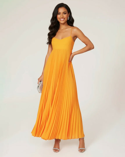 Obando Collective Honeycomb Gown Yellow Crepe Maxi - Wind & Song