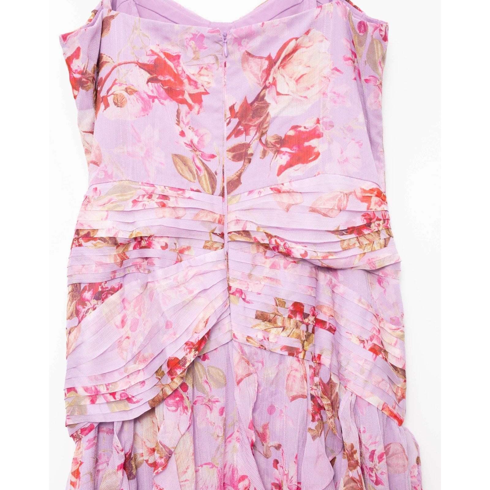 PatBO Floral Haze Flutter Maxi Dress Size 10 – Pink Formal Gown - Wind & Song