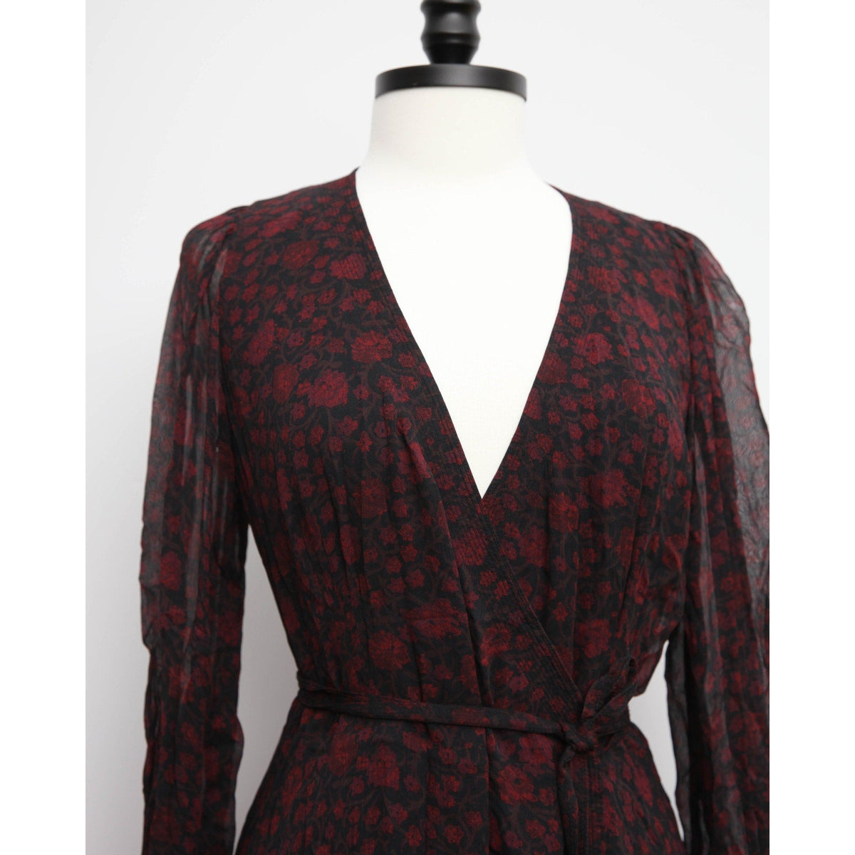 Polo Ralph Lauren Brown Floral Wrap Midi Dress – Size US 6 - Wind & Song