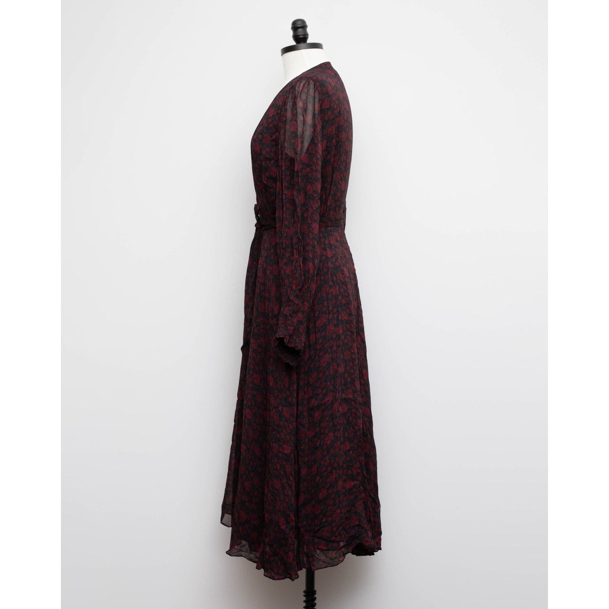 Polo Ralph Lauren Brown Floral Wrap Midi Dress – Size US 6 - Wind & Song