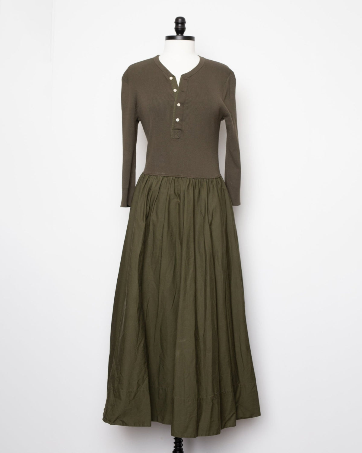 Polo Ralph Lauren Green Henley Bodice Midi Dress – Size M - Wind & Song