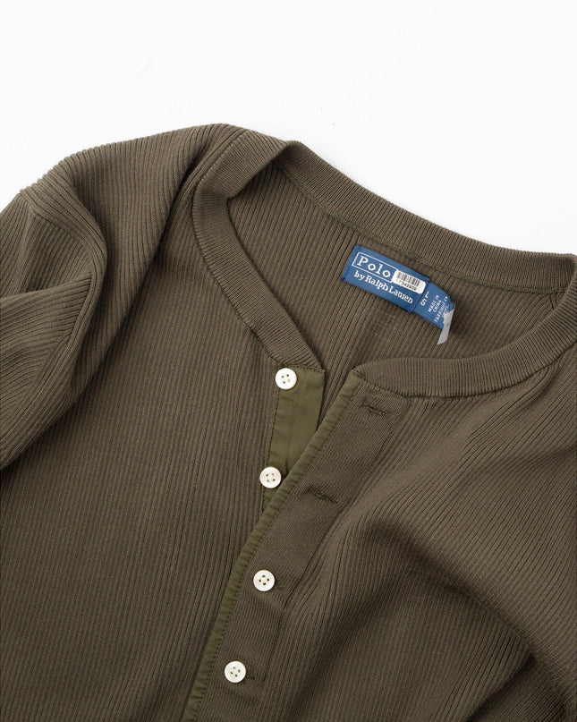 Polo Ralph Lauren Henley Bodice Dress in Green - Size L - Wind & Song