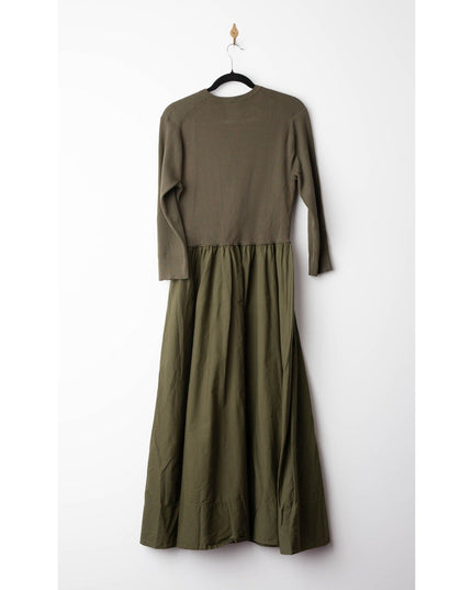 Polo Ralph Lauren Henley Bodice Dress in Green - Size L - Wind & Song