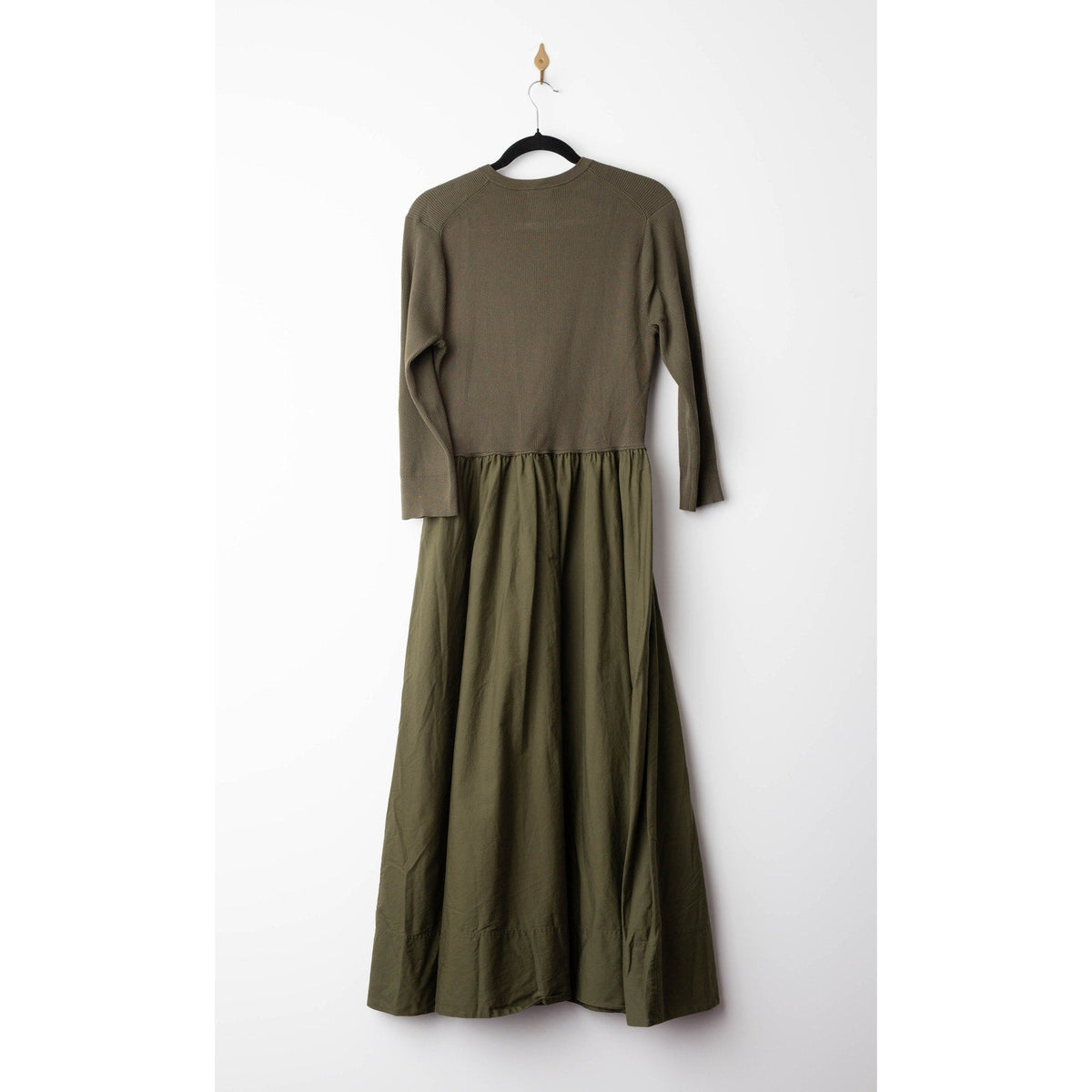 Polo Ralph Lauren Henley Bodice Dress in Green - Size L - Wind & Song