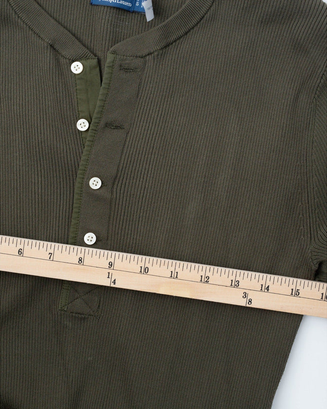 Polo Ralph Lauren Henley Bodice Dress in Green - Size L - Wind & Song