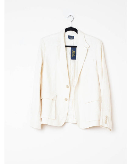 Polo Ralph Lauren Linen Blazer in White - Wind & Song