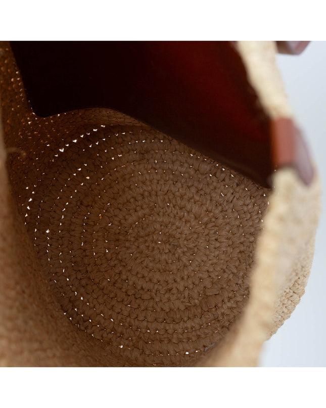 Rabanne woven raffia tote bag in Beige - Wind & Song