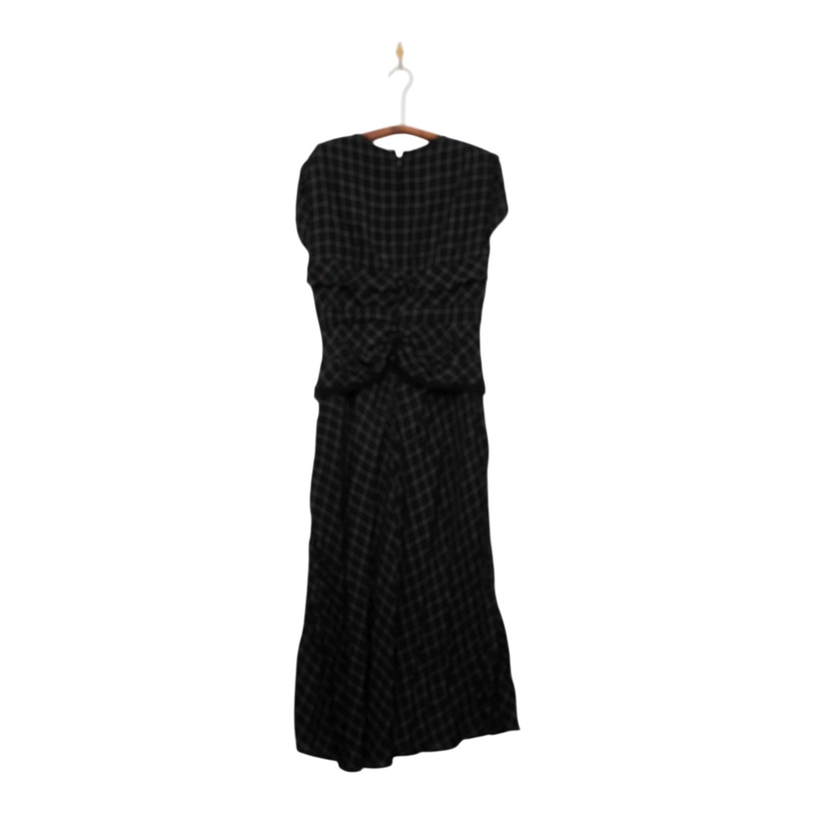 Rachel Comey Hilo Dress Black Size 10 – Crinkled Plaid Midi - Wind & Song