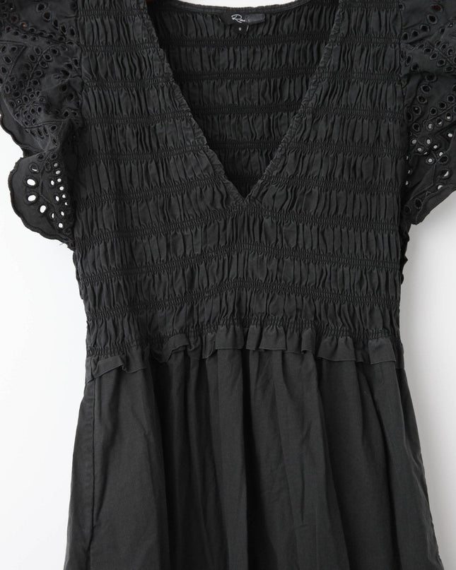 Rails Clementine Embroidered Midi - Dress in BLACK EYELET - Wind & Song