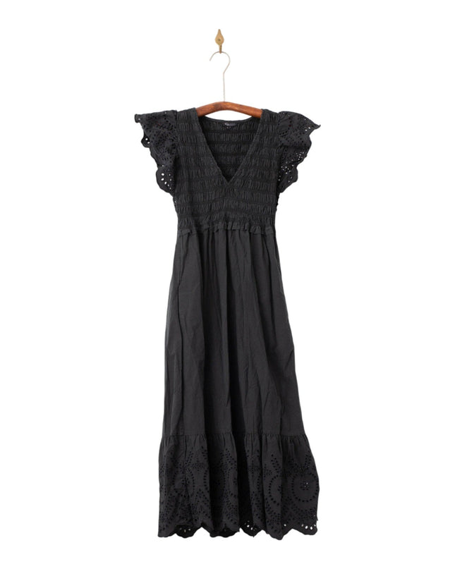Rails Clementine Embroidered Midi - Dress in BLACK EYELET - Wind & Song