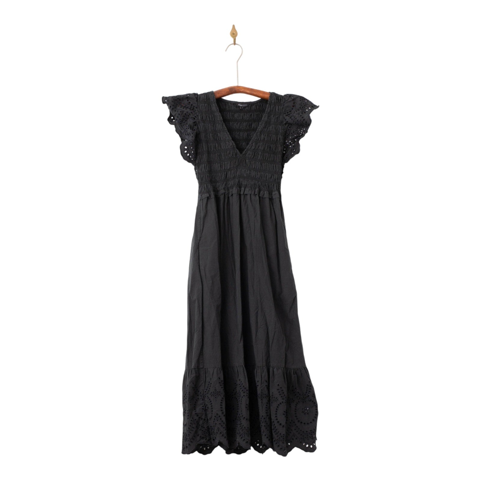 Rails Clementine Embroidered Midi - Dress in BLACK EYELET - Wind & Song
