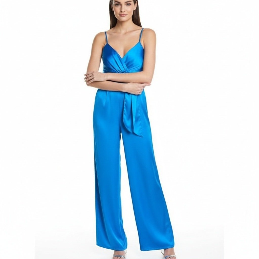 Ramy Brook Willow V Neck Jumpsuit in Lake Blue - Wind & Song