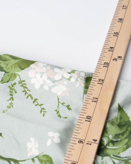 Reformation Frankie Silk Gown in Green Floral - Wind & Song