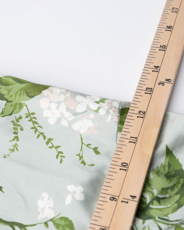 Reformation Frankie Silk Gown in Green Floral - Wind & Song