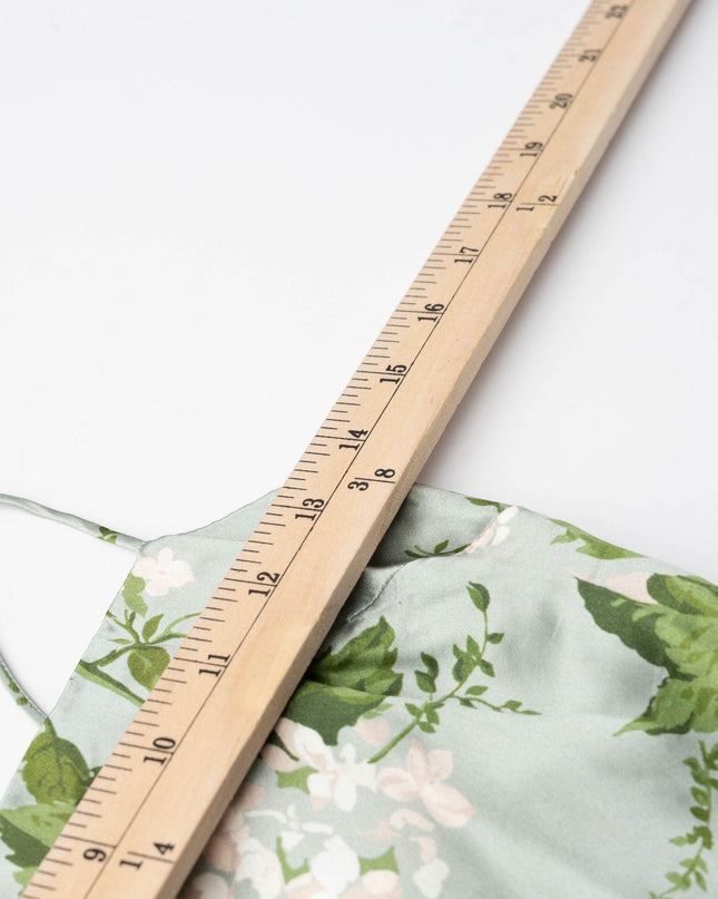 Reformation Frankie Silk Gown in Green Floral - Wind & Song