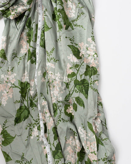 Reformation Frankie Silk Gown in Green Floral - Wind & Song