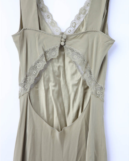 Reformation Provence Silk Dress Green Size M – Pre - Owned 100% Silk - Wind & Song