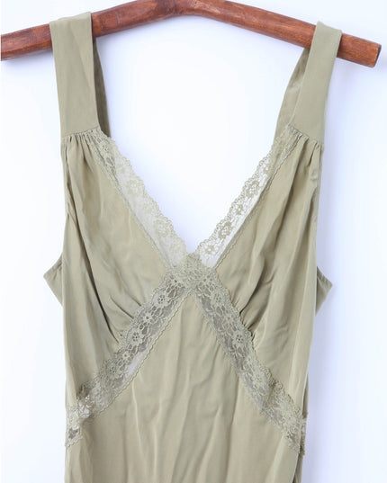 Reformation Provence Silk Dress Green Size M – Pre - Owned 100% Silk - Wind & Song