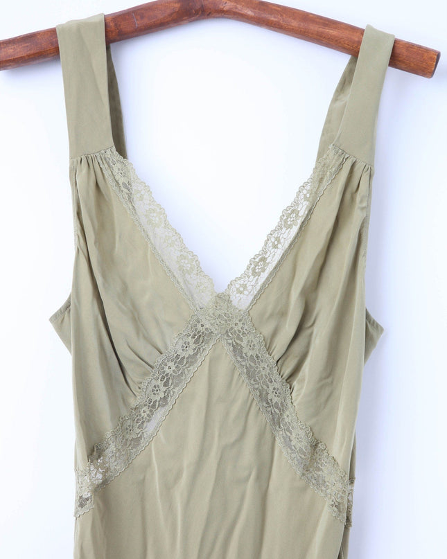 Reformation Provence Silk Dress Green Size M – Pre - Owned 100% Silk - Wind & Song