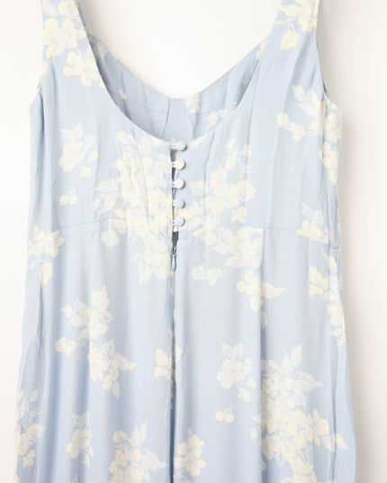 Reformation Reverie Dress in Blue Floral – Bustier Sheath Midi (Sizes 4 & 8) - Wind & Song