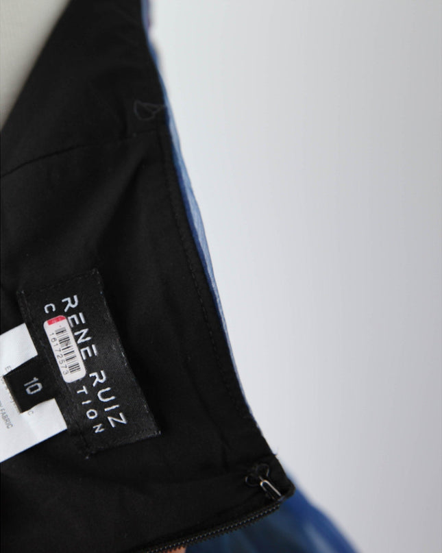 Rene Ruiz Collection Blue Organza Gown Size 10 - Wind & Song